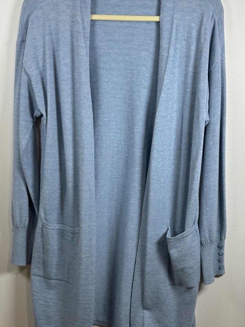 Verve Amí Light Blue Knit Cardigan Sweater lightweight Open Front – Medium